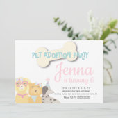 Invitation Fête d'anniversaire de chien lunatique illustrée (Debout devant)