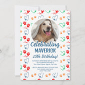 Invitation Fête d'anniversaire de chien personnalisable (Devant)