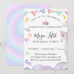 Invitation Fête d'anniversaire de cinquième anniversaire de l