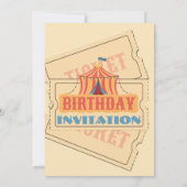 Invitation Fête d'anniversaire de cirque Carnaval (Dos)
