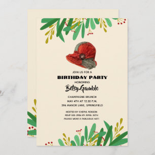 Invitation Fête d'anniversaire de Cloche Derby vintage