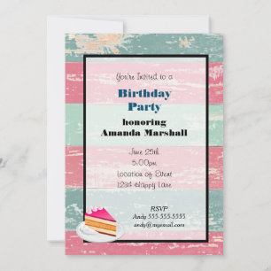 Invitation Fête d'anniversaire de clôture rustique