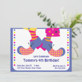 Invitation Fête d'anniversaire de clown de cirque (Debout devant)