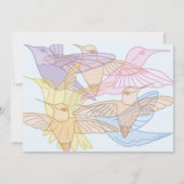 Invitation Fête d'anniversaire de colibris (Dos)