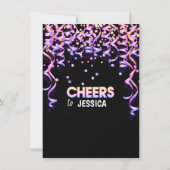 Invitation FÊTE D'ANNIVERSAIRE DE CONFetti (Dos)