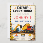 Invitation Fête d'anniversaire de construction (Devant)