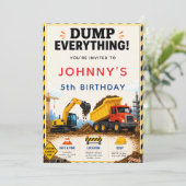 Invitation Fête d'anniversaire de construction (Debout devant)