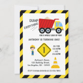Invitation Fête d'anniversaire de construction (Devant)