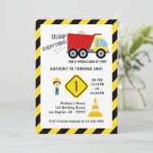 Invitation Fête d'anniversaire de construction (Debout devant)