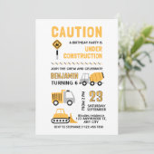 Invitation Fête d'anniversaire de construction (Debout devant)