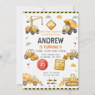 Invitation Fête d'anniversaire de construction moderne person