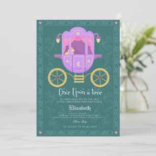 Invitation Fête d'anniversaire de conte de fées Il était une