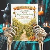 Invitation Fête d'anniversaire de Corn Maze Fall