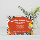 Invitation Fête d'anniversaire de costume de Halloween (Debout devant)