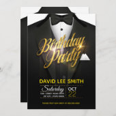 Invitation Fête d'anniversaire de costume de parties (Devant / Derrière)