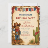 Invitation Fête d'anniversaire de cow-boy (Devant)