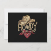 Invitation Fête d'anniversaire de cow-boy occidental (Dos)