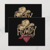 Invitation Fête d'anniversaire de cow-boy occidental (Devant / Derrière)