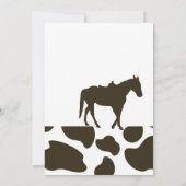 Invitation Fête d'anniversaire de Cowboy (Dos)