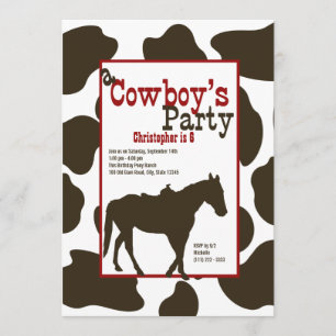 Invitation Fête d'anniversaire de Cowboy