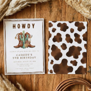Invitation Fête d'anniversaire de Cowgirl Country Western Wil