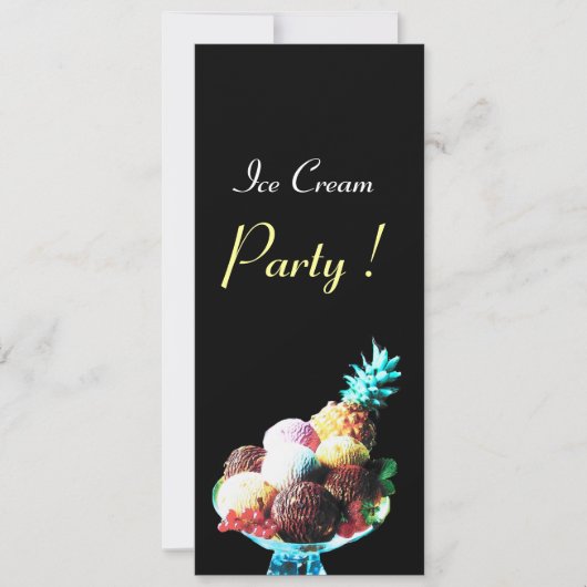 INVITATION FÊTE D'ANNIVERSAIRE DE CRÈME DE GLACE (Devant)