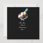 INVITATION FÊTE D'ANNIVERSAIRE DE CRÈME DE GLACE (Dos)