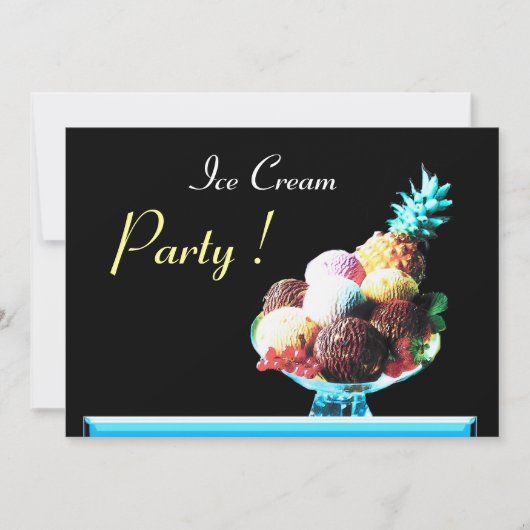 INVITATION FÊTE D'ANNIVERSAIRE DE CRÈME DE GLACE 2 (Devant)