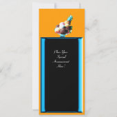 Invitation FÊTE D'ANNIVERSAIRE DE CRÈME DE GLACE Rouge Orange (Dos)