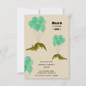 Invitation Fête d'anniversaire de crocodile (Devant)