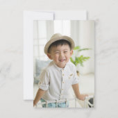 Invitation Fête d'anniversaire de crocodile avec photo sur le (Dos)