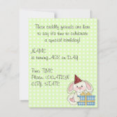 Invitation Fête d'anniversaire de Cube (Dos)