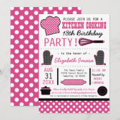 Invitation Fête d'anniversaire de cuisine de cuisine (Devant / Derrière)