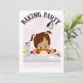 Invitation Fête d'anniversaire de cuisson (Debout devant)