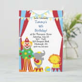 Invitation Fête d'anniversaire de Custom Child Circus (Debout devant)