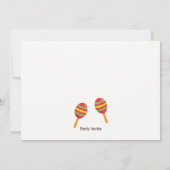 Invitation Fête d'anniversaire de Cute Boy et Trumpet au Mexi (Dos)