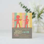 Invitation Fête d'anniversaire de danse disco rétro pour adol (Debout devant)