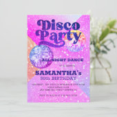 Invitation Fête d'anniversaire de danse disco tout âge (Debout devant)