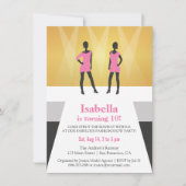 Invitation Fête d'anniversaire de défilé de mode de piste (Devant)