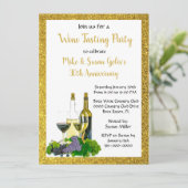 Invitation Fête d'anniversaire de dégustation de vins  (Debout devant)