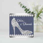 Invitation Fête d'anniversaire de Denim et Diamonds (Debout devant)