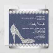 Invitation Fête d'anniversaire de Denim et Diamonds (Dos)