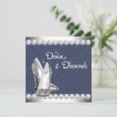 Invitation Fête d'anniversaire de Denim et Diamonds (Debout devant)