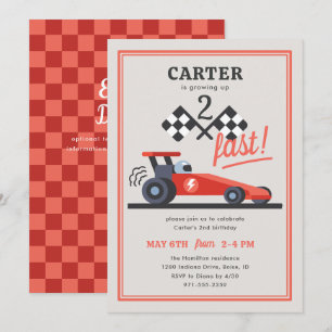 Invitation Fête d'anniversaire de deux ans pour un petit pilo