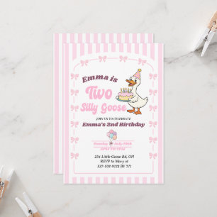 Invitation Fête d'anniversaire de deux ans pour une fille ave