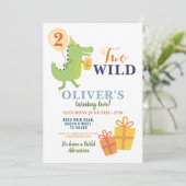 Invitation Fête d'anniversaire de deux crocodiles sauvages 2è (Debout devant)
