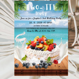 Invitation Fête d'anniversaire de Deux-TTI Frutti Boy 2 ans