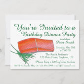 Invitation Fête d'anniversaire de dîner de fruits de mer au s (Devant)