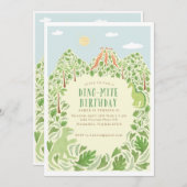 Invitation fête d'anniversaire de Dino-mite (Devant / Derrière)