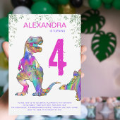 Invitation Fête d'anniversaire de Dinosaur